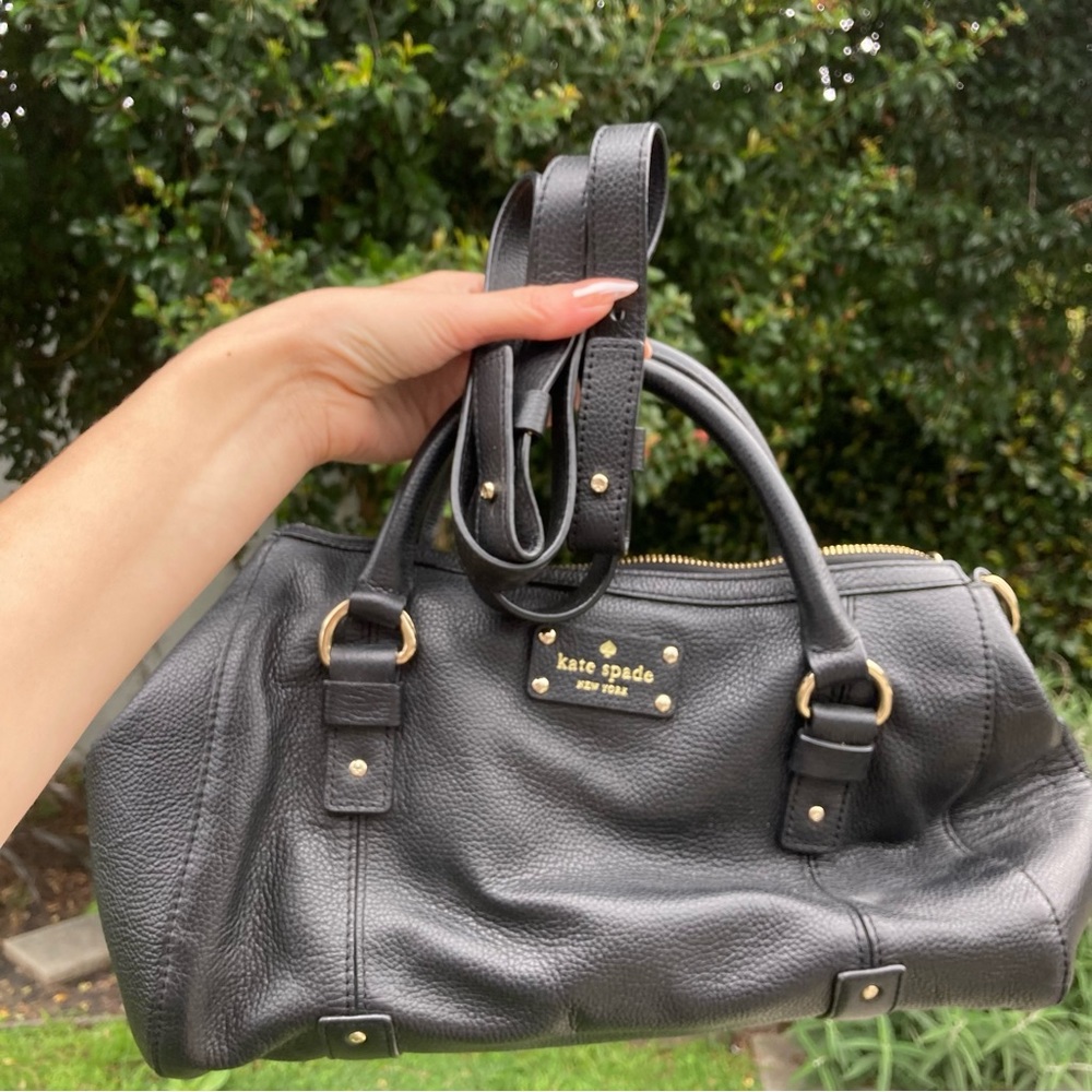 Kate Spade Black Leather Satchel - Picture 3 of 12